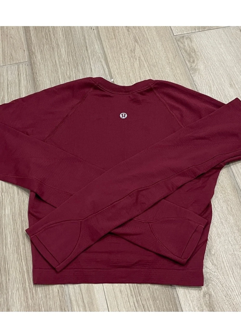 Lululemon Swiftly Tech cropped Long Sleeve Shirt 2.0 Deep Luxe  Sz 4